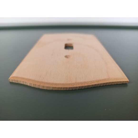 Lot Of Four (4) Raw Wood Single Light Switch Covers Large Old New Stock - Picture 8 of 10